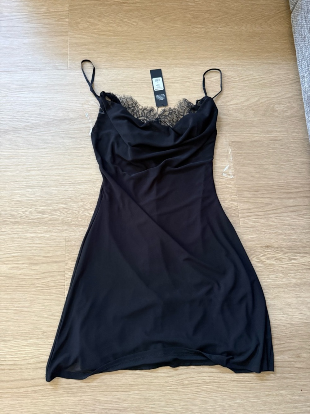 Fashion Nova Champagne Giggles Lace Mesh Mini Dress Size Small New with Tags - Picture 5 of 8